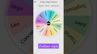 zodiac sign  spinthewheel trending trendingshorts foryou video viralshorts [upl. by Aleuname528]