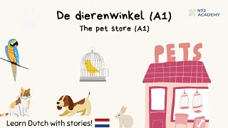 De dierenwinkel A1  Learn Dutch with Stories nt2 leernederlands learndutch [upl. by Gassman]