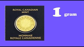 Royal Canadian Mint 1g Gold Coin 9999 fine Monnaie Royale Canadienne 2019 Canadian Maple Leaf [upl. by Shlomo]