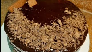 Chocolate Mirror Glaze Cake Ganache cake Recipe by mishu [upl. by Gardell218]