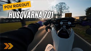 HUSQVARNA 701 SUPERMOTO  POV RIDEOUT  PURE SOUND  4K  RAW [upl. by Brandtr]