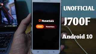 Nusantara OS Unofficial Samsung J700F  Android 10 [upl. by Eahsan785]