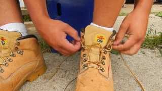 how to tie work boots [upl. by Llen251]