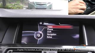 BMW 5 series How to mirror your screen on the iDrive display [upl. by Kaltman941]