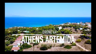 ATHENS Αθήνα drone 4K GREECE ARTEMIDA Αρτέμιδα Σπάτα Ελλάδα UHD [upl. by Raynard]