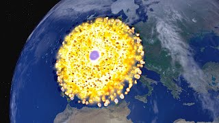 Giant Meteor Strikes France  Universe Sandbox [upl. by Blinny]