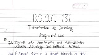 BSOC 131 Solved Assignment 202223  BSOC 131 ignou solved assignment 202223 BSOC 131 BAG 202223 [upl. by Atiekahs582]