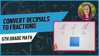 How to Convert Decimals into Fractions using Place Value Blocks  5th Grade [upl. by Terzas]