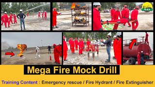 Fire Drill Content  Emergency Rescue  Live Fire Fighting  Fire Hydrant  HSE TRAINER [upl. by Yelkreb434]