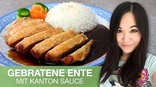 REZEPT knusprig gebratene Ente mit Kanton Sauce  Entenbrust Kanton Art  chinesisches Essen [upl. by Grannie]