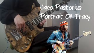 Portrait Of Tracy  jaco pastorius Harmonics amp Code Play bass guitar cover [upl. by Fisoi649]