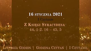 GodzinaCzytań  I Czytanie  16 stycznia 2021 [upl. by Nileuqay]