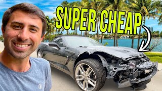 Rebuilding A Totaled Chevy Corvette C7 Stingray 3LT  Part 1 [upl. by Kuhlman]