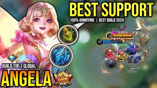 ANGELA BEST BUILD 2024  BUILD TOP GLOBAL ANGELA GAMEPLAY  MOBILE LEGENDS✓ [upl. by Tnairb]