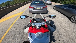 Ducati Panigale V4R Akrapovic exhaust  pure ride  close call  pure sound [upl. by Aicrop214]