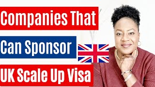 List Of Companies Sponsoring UK Scale Up Visa 🇬🇧 [upl. by Sella]