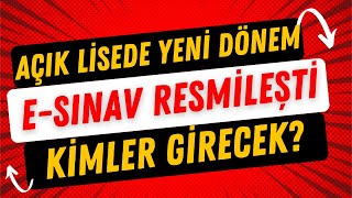 Açık Lise E Sınav Resmen Başladı  İşte Detaylar [upl. by Nicky144]