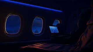 Takeoff amp Landing Dark Screen Airplane White Noise Ambience  Flight Attendant  Call Ding 10 Hours [upl. by Trevethick397]