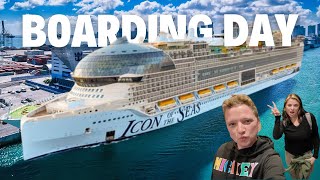 BOARDING THE ICON OF THE SEAS  EMBARKATION DAY CRUISE VLOG [upl. by Nnaira]