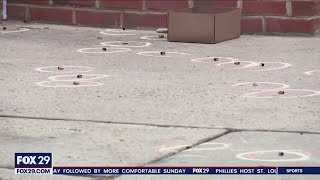 2 dead 3 injured as more than 130 shots fired in 2 Philly shootings [upl. by Enajyram337]