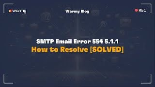 SMTP Email Error 554 511  How to Resolve SOLVED [upl. by Nehgam]