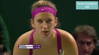 2011 WTA Finals Final  Petra Kvitova vs Victoria Azarenka [upl. by Callean]