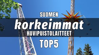 Suomen korkeimmat huvipuistolaitteet  TOP5 [upl. by Dranyar]