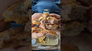 4 patties 4 cheese slices Ultimate BURGER😋🍔 asmr food mukbang [upl. by Minetta]