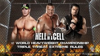 WWE 2K15  Lesnar vs Cena vs Reigns  Extreme Rules  Xbox One  PS4 [upl. by Alil]