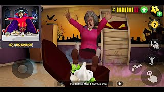 Scary Teacher Vampire  eat garlic  bat romance  Androidios Gameplay [upl. by Henka691]