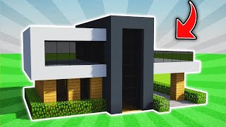 ✔ Como hacer una CASA MODERNA en Minecraft para Survival FACIL [upl. by Irek]