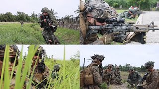 Philippine Marines and US Marines carry out airfield security missions and operations [upl. by Rexana]