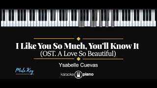 I Like You So Much Youll Know It 我多喜欢你，你会知道  Ysabelle Cuevas KARAOKE PIANO  MALE KEY [upl. by Eudocia]