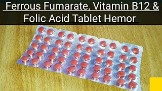 Folic Acid Tablets Dose In Pregnancy  Ferrous Fumarate Vitamin B12 And Folic Acid Tablet Hemor Uses [upl. by Paolina120]