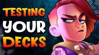 Playing YOUR Clash Royale Decks [upl. by Lachance]