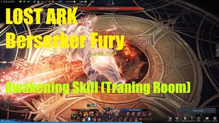 LOST ARK  Berserker Fury Awakening Skill Traning Room [upl. by Tyre]