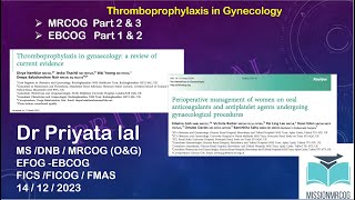 Thromboprophylaxis in gynaecology [upl. by Eelaroc828]