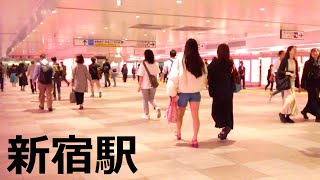 4K 新宿駅 東西自由通路（JR西改札） EastWest Passageway at Shinjuku Station JR West Gate in Tokyo Japan 4k 60fps [upl. by Grissom]