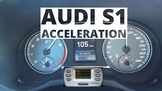 Audi S1 Sportback 20 TFSI 231 hp  acceleration 0100 kmh [upl. by Adnolor876]