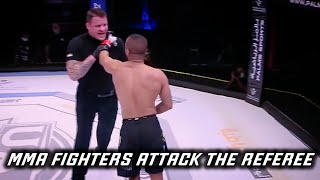 REFEREE vs FIGHTER  Fighters Throwing Themselves at the Referee  Best Compilation HD [upl. by Blythe847]