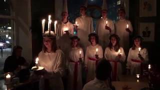 School choir sings Santa Lucia in Stockholm [upl. by Eelrebmyk]