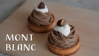 MONT BLANC TARTS  chestnut marron dessert recipe  モンブランタルトの作り方 [upl. by Akira]