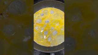 Bubbling Scrambled Eggs on on Frying Pan [upl. by Formica]