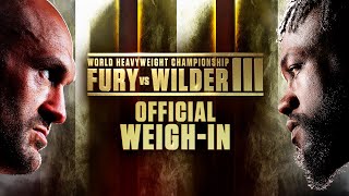 Fury vs Wilder III Official WeighIn [upl. by Zabrina]