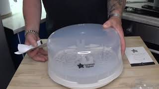 Tommee Tippee Microwave Steriliser Gen 2 Review and Demo [upl. by Yemar]