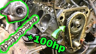 Budget 318 mopar 52 magnum Turbo Camshaft install Whitie build ep2 [upl. by Iliram984]