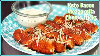 Keto Bacon Mozzarella Cheese sticks [upl. by Aissatsana800]