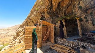 Building a Sloped Roof for Our Wooden Cabin  Amirs Family DIY Project Part four [upl. by Latsyrc]