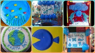 Blue day activity ideas for school  School decoration ideas [upl. by Gabbey]