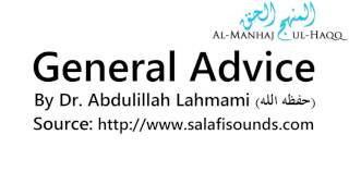 General Advice  By Dr Abdulilah Lahmami [upl. by Ahsirahc]